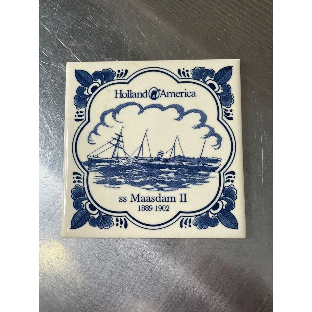 Holland America Line Deft Blue Coaster
